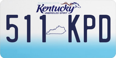KY license plate 511KPD