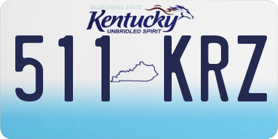 KY license plate 511KRZ