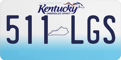 KY license plate 511LGS