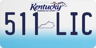 KY license plate 511LIC