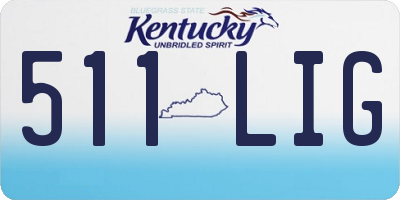 KY license plate 511LIG