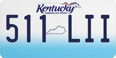 KY license plate 511LII