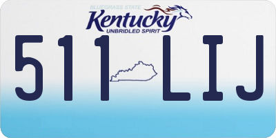 KY license plate 511LIJ