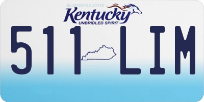 KY license plate 511LIM
