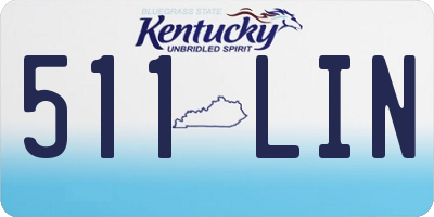 KY license plate 511LIN