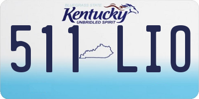 KY license plate 511LIO