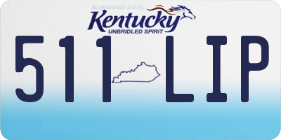 KY license plate 511LIP