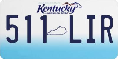 KY license plate 511LIR
