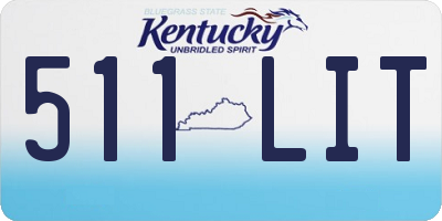 KY license plate 511LIT