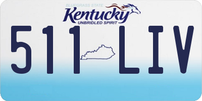KY license plate 511LIV