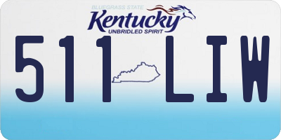 KY license plate 511LIW