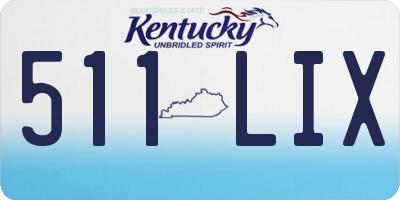KY license plate 511LIX