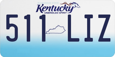 KY license plate 511LIZ