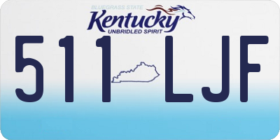 KY license plate 511LJF