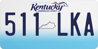 KY license plate 511LKA