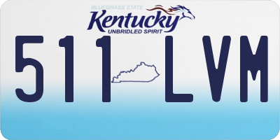 KY license plate 511LVM