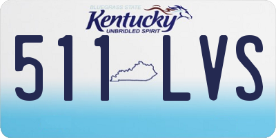 KY license plate 511LVS