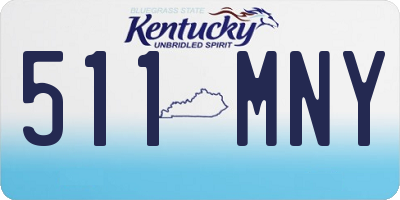 KY license plate 511MNY