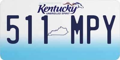 KY license plate 511MPY