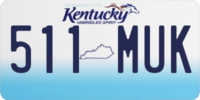 KY license plate 511MUK