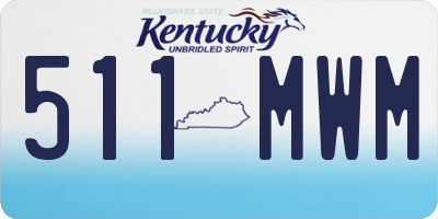 KY license plate 511MWM