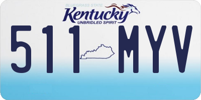 KY license plate 511MYV