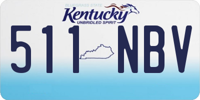 KY license plate 511NBV