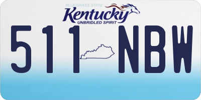 KY license plate 511NBW