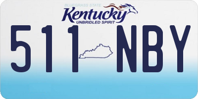 KY license plate 511NBY