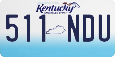 KY license plate 511NDU