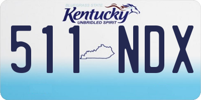 KY license plate 511NDX