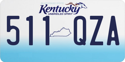 KY license plate 511QZA