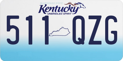 KY license plate 511QZG