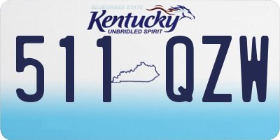 KY license plate 511QZW