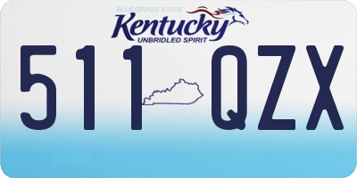 KY license plate 511QZX