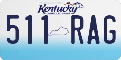 KY license plate 511RAG
