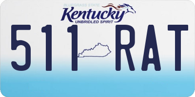KY license plate 511RAT