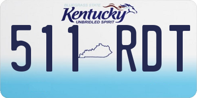KY license plate 511RDT