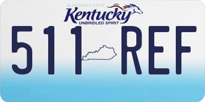 KY license plate 511REF