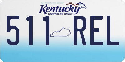 KY license plate 511REL