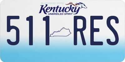 KY license plate 511RES