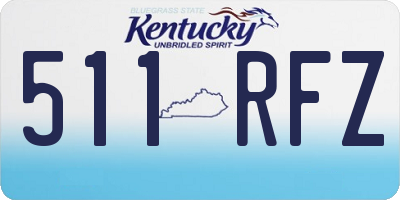 KY license plate 511RFZ