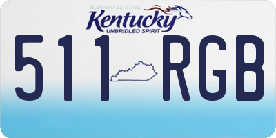 KY license plate 511RGB