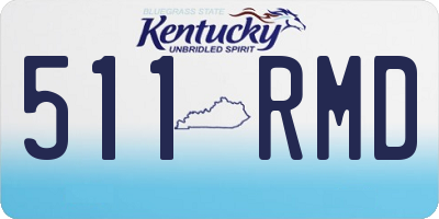 KY license plate 511RMD
