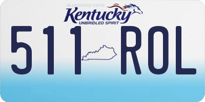 KY license plate 511ROL