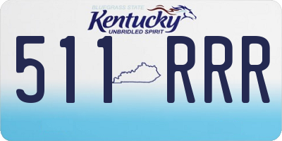 KY license plate 511RRR