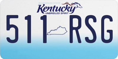 KY license plate 511RSG