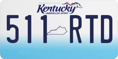 KY license plate 511RTD