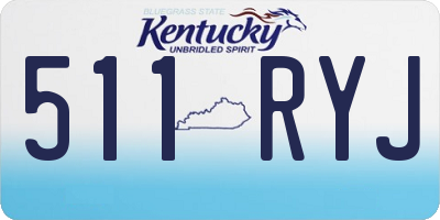 KY license plate 511RYJ