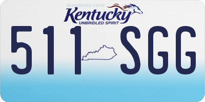 KY license plate 511SGG